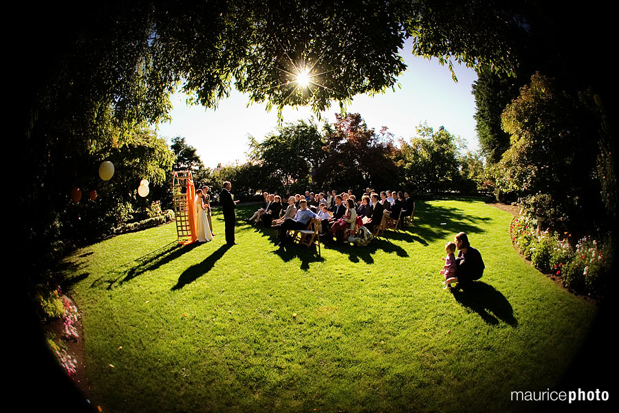 Wedding ceremony at Parsons Garden