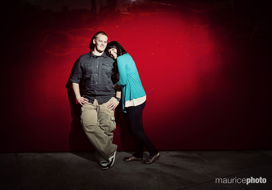 Off camera flash engagement portraits. the work of jedi-lighting master Maurice Photo