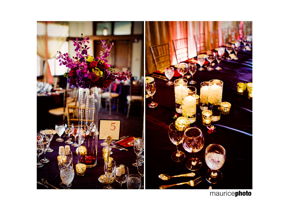 centerpieces and candles