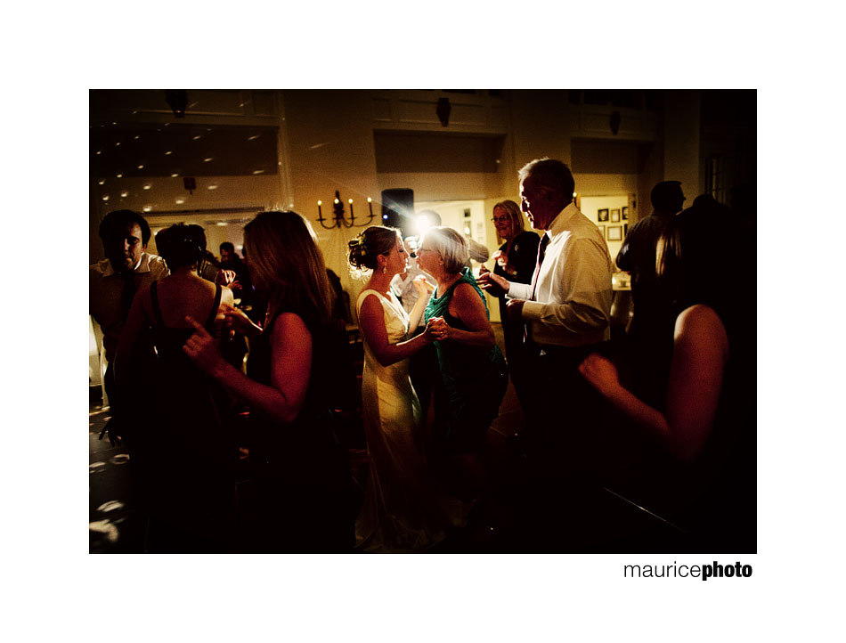 Guests dance at a wedding reception