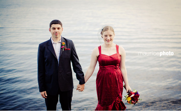Wedding Pictures taken at Colman Park in Seattle. 