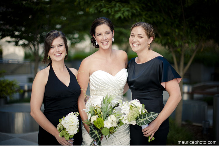 bride and her bridesmaids