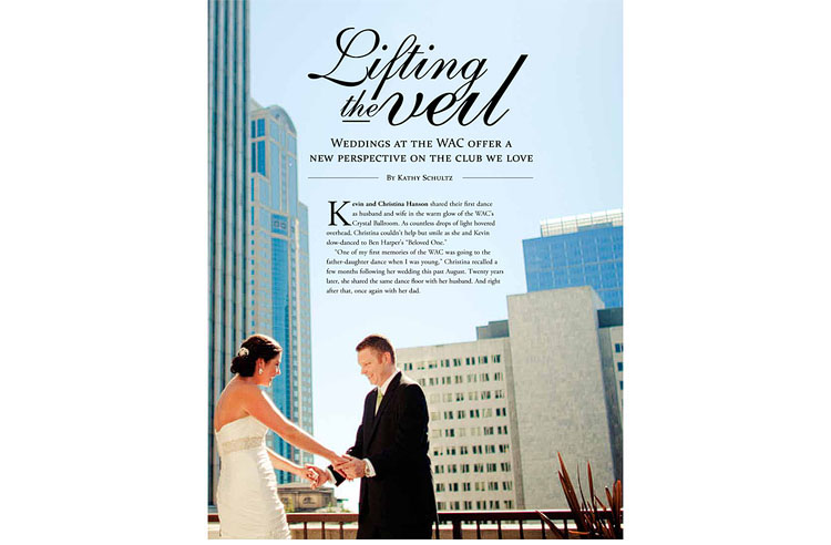 Christina and Kevin's wedding WAC magazine