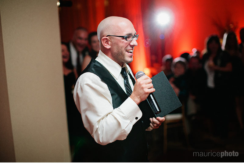 Off camera flash reception photos