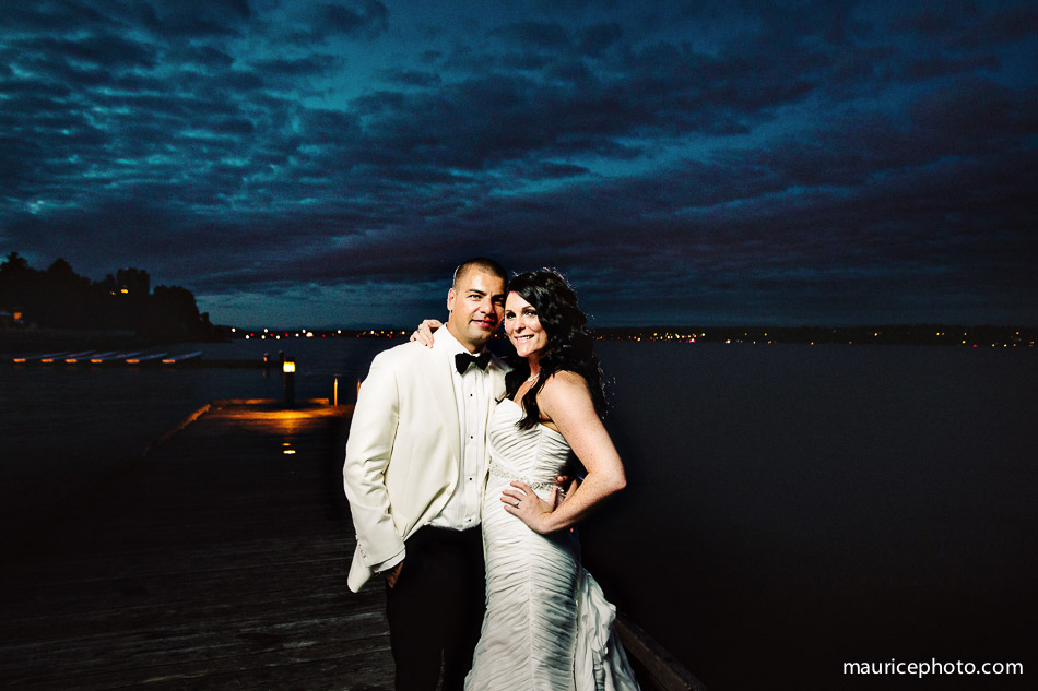 Sunset photos on the dock at the Seattle Tennis Club