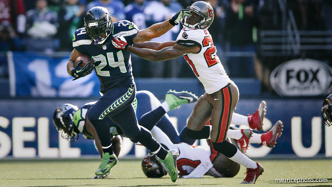 Seattle Seahawks vs Tampa Bay Buccaneers; Marshawn Lynch