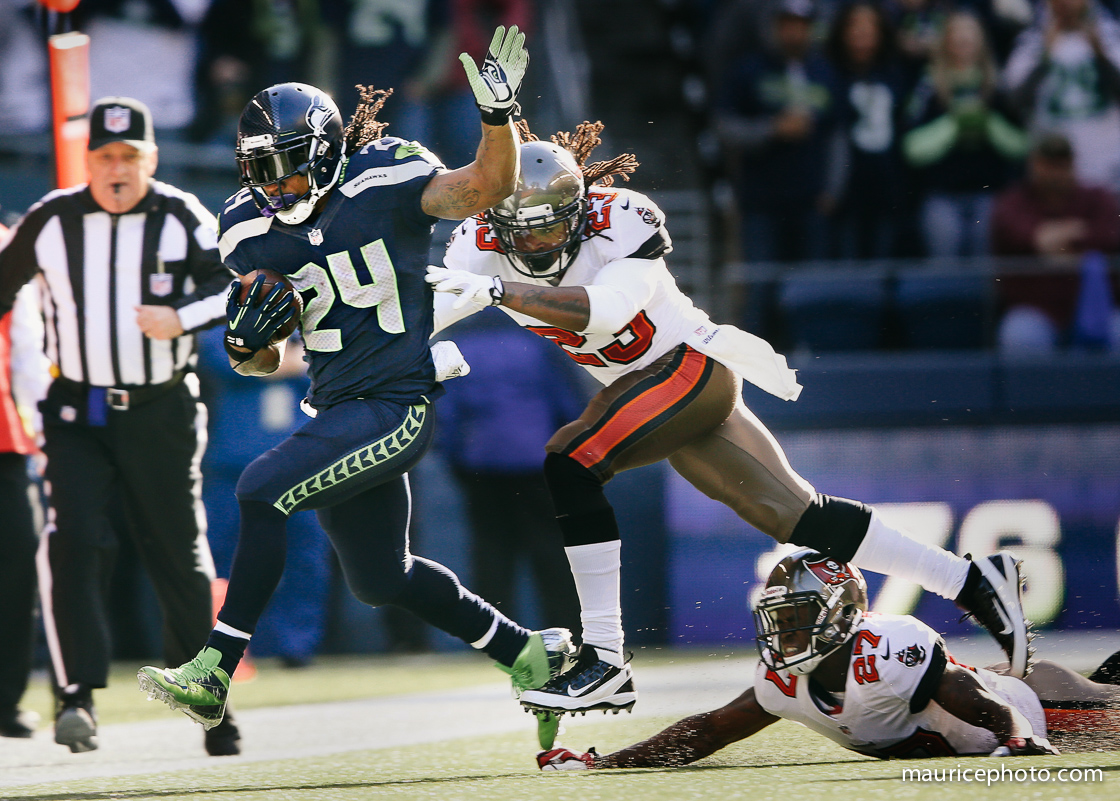 Seattle Seahawks vs Tampa Bay Buccaneers; Marshawn Lynch