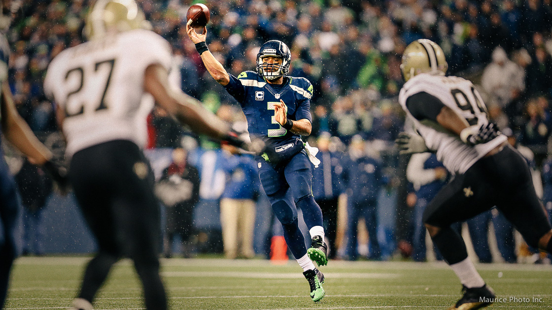 Seahawks QB Russell Wilson game photos