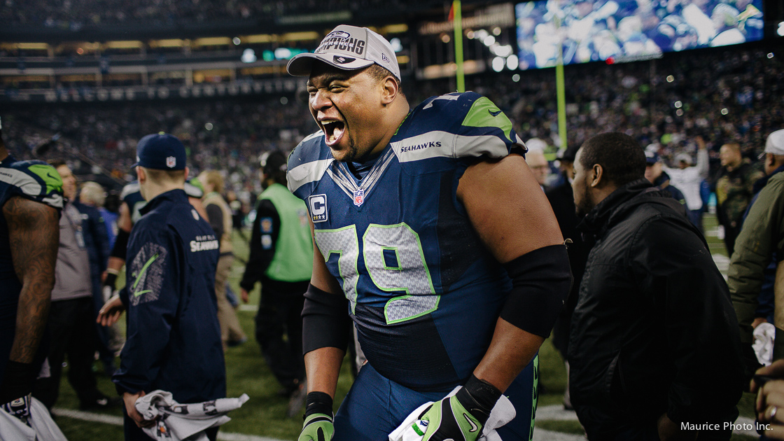 Red Bryant celebrates victory