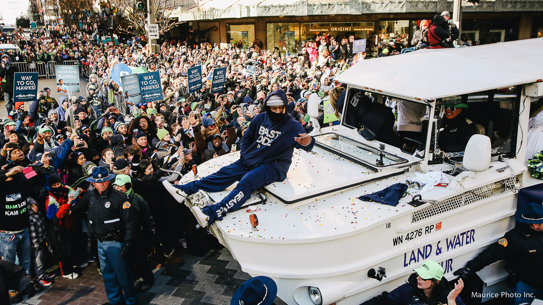 Marshawn Lynch in Victory Parade