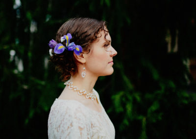 Bride with and Orchid in her hair