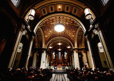 Wedding ceremony photos at Saint James Cathedral