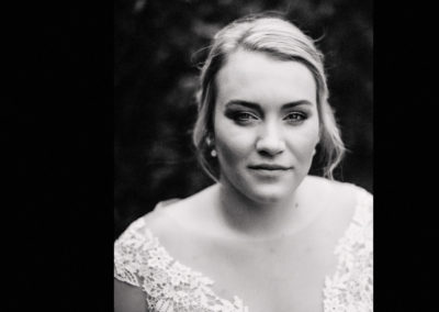 Bridal portrait in Black and White