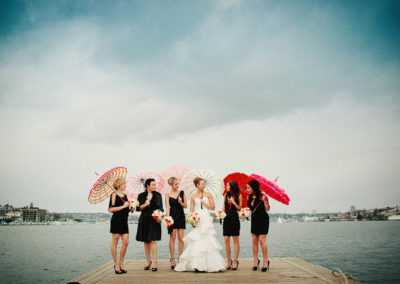 Wedding photos on Lake Union in Seattle.