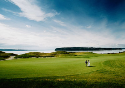 Bride and groom at Chambers Bay